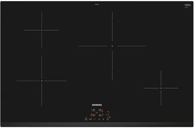 Billede af Induktionskogeplade 80 cm Sort, overflademontering uden ramme - Siemens iQ100 - EH83KBEB5E